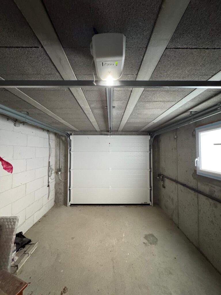 Porte sectionnelle vue intérieure
