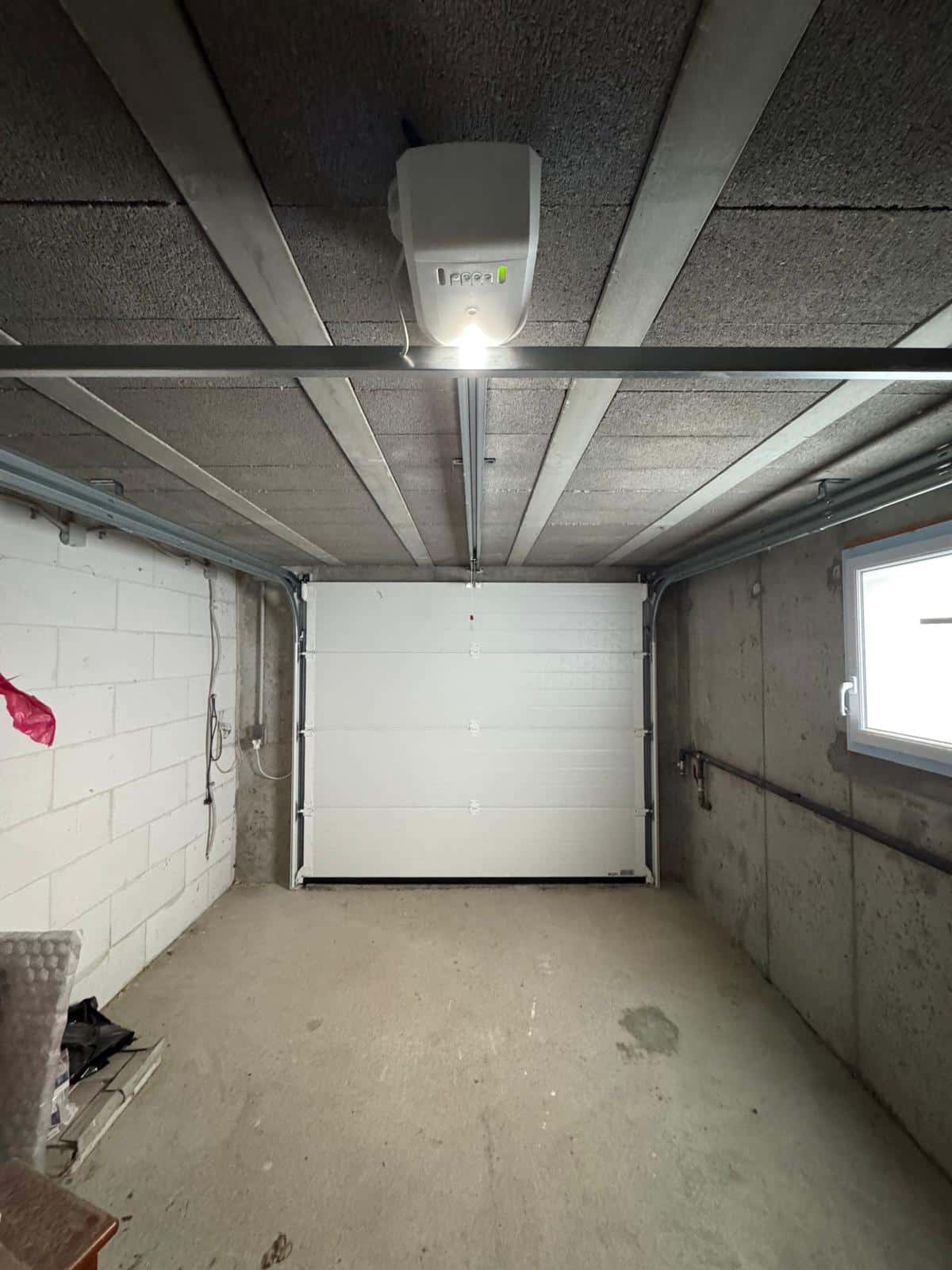 Porte sectionnelle vue intérieure